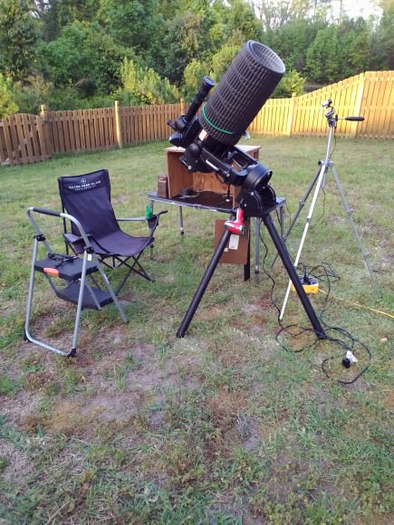 Our backyard "eclipse broadcasting station."
