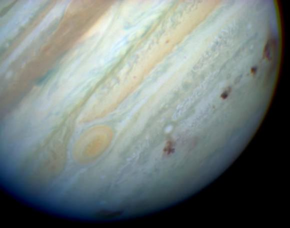 Jupiter takes a beating from Comet Shoemaker-Levy 9. Credit: NASA/Hubble Space Telescope team.