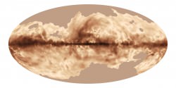 A map of foreground polarization from the Milky Way. Credit: ESA and the Planck Collaboration