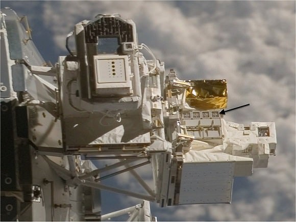 The European Technology Exposure Facility (EuTEF) attached to the Columbus module of the International Space Station. Credit: DLR, Institute of Aerospace Medicine/Dr. Gerda Horneck