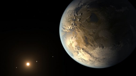 Artist’s rendering of the Earth-sized Kepler-186f (Credit: NASA Ames/SETI Institute/Caltech)