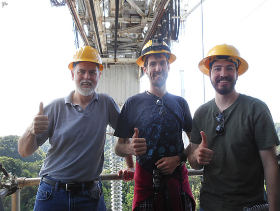 Dennis Wingo and ISEE-3 Reboot engineers at Arecibo. Image courtesy ISEE-3 Reboot. 