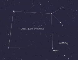 3c 454.3 is near the magnitude 2.5 magnitude star Alpha Pegasi just to the west of the Great Square. Use this chart to star hop from Alpha to IM Peg (mag. ~ 5.7). Once there, the detailed map below will guide you to the blazar. Stellarium