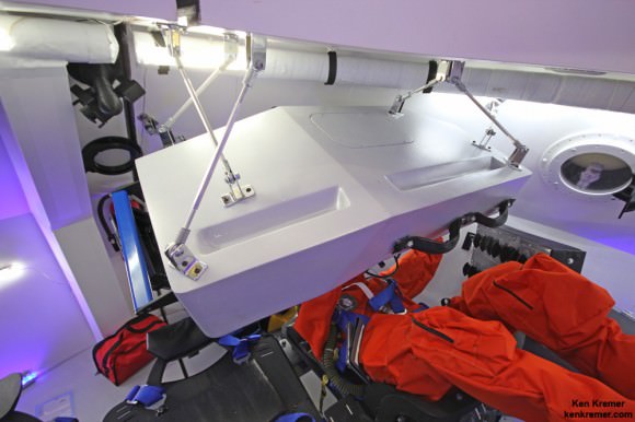 Five person crews will fly Boeing CST-100 capsule to ISS. Credit: Ken Kremer - kenkremer.com