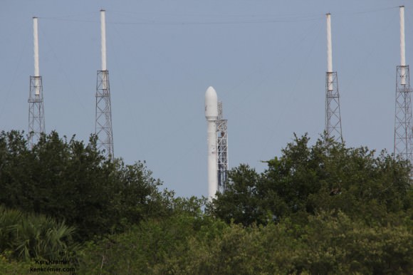 SpaceX Falcon 9 rocket is set for liftoff, Friday, June 20, 2014  on ORBCOMM OG2 mission with six OG2 satellites from Pad 40 on Cape Canaveral, FL. Credit: Ken Kremer/kenkremer.com