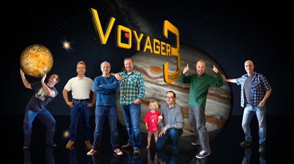 The Swedish team of amateur astronomers who compiled the 'Voyager 3' project. Image courtesy Peter Rosén. 