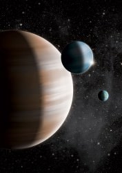 Artist's impression of exoplanets. Credit: J. Jauch