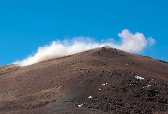 Aftermath of a planned explosion June 19, 2014 on the top of Cerro Aramzones to clear the way for the European Extremely Large Telescope. Credit: ESO