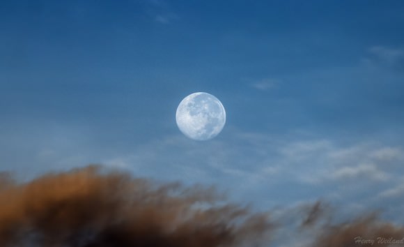 The 'Supermoon' setting on the morning of July 13, 2014 at around 6 am local time near Kapiolani, Honolulu, Hawaii. Credit and copyright:  Henry Weiland. 