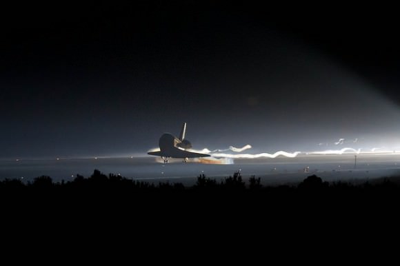 Atlantis touches down in the last moments of STS-135 on July 21, 2011, marking the end of the shuttle program's flights. Credit: NASA/Bill Ingalls