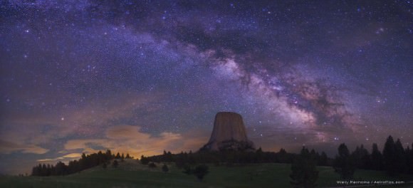 The Milky Way as seen from Devil's Tower, Wyoming. Image Credit: Wally Pacholka