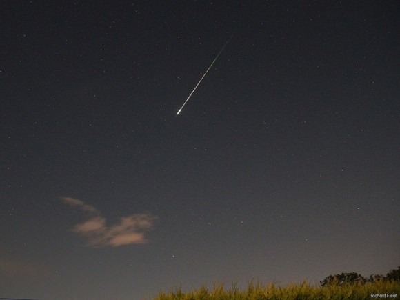 A bright Perseid meteor over the UK on August 13, 2014. Credit and copyright: Richard Fleet. 