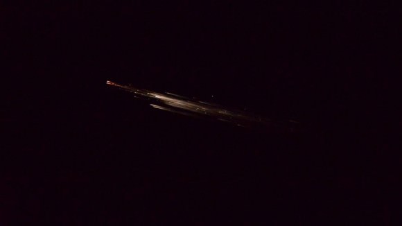 ISS Crewmate Max Suraev just caught this amazing photo of Cygnus Orb2 disintegrating on reentry.   Credit: Roscosmos/ Max Suraev via ISS crew mate Reid Wiseman