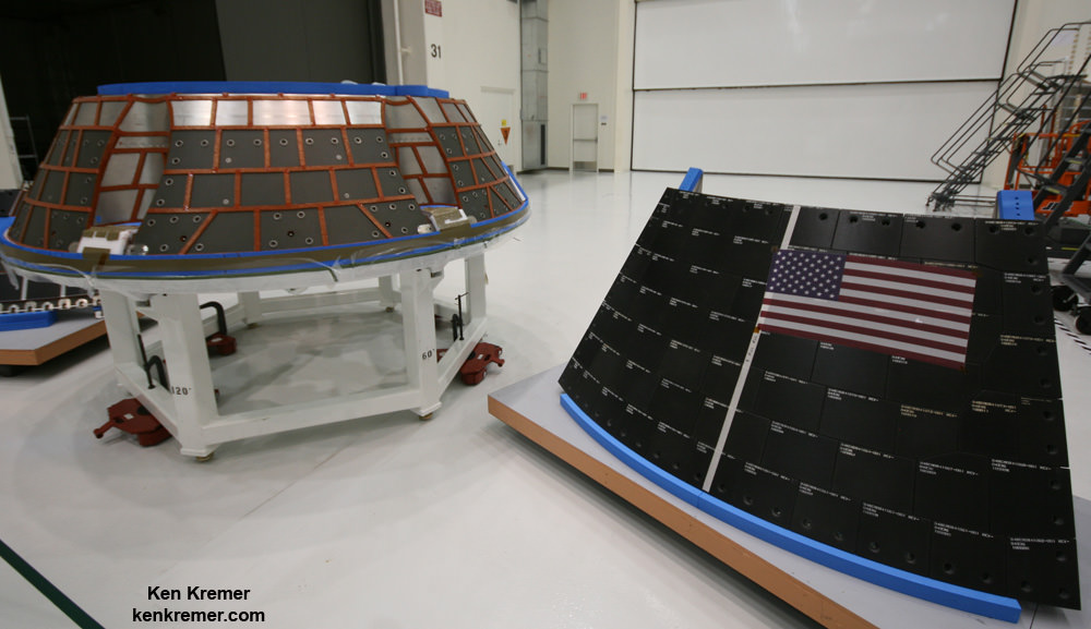 Heat Protecting Back Shell Tiles Installed on NASA’s Orion EFT-1