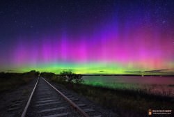 An intense aurora on September 12, 2014 in central Maine. Credit: Mike Taylor