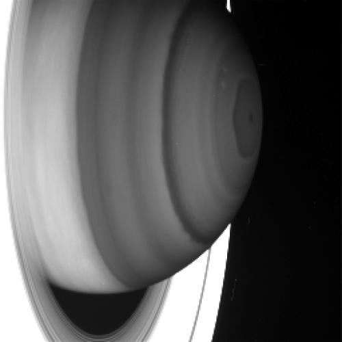 A raw image of Saturn taken by the Cassini spacecraft Sept. 15, 2014. Credit: NASA/JPL/Space Science Institute 