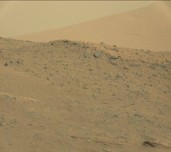 Hills beckon in this photo from the Curiosity rover taken Oct. 7, 2014, on Sol 771. Credit: NASA/JPL-Caltech/MSSS 