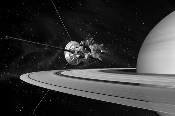 Artist Illustration of the Cassini space probe to Saturn and Titan, a joint NASA, ESA mission. Cassini was the only Mariner Mark II spacecraft completed. (Photo Credit: NASA)