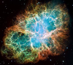 The Crab Nebula; at its core is a long dead star... Image credit: NASA, ESA, J. Hester and A. Loll (Arizona State University)