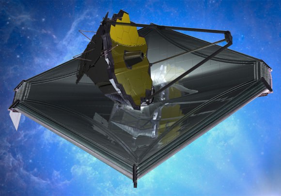 NASA's James Webb Space Telescope, scheduled for launch in 2018, will be capable of measuring the spectrum of the atmospheres of Earthlike exoplanets orbiting small stars. Credit: NASA, Northrop Grumman