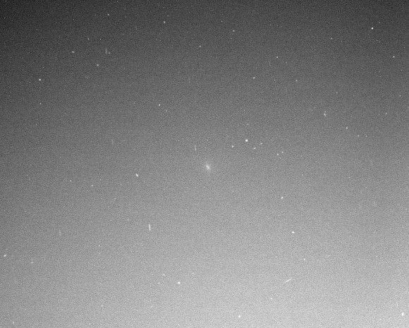 Is this an image of Comet Siding Spring? It's the only fuzzy object in the field photographed on Sol 3817 (October 19) by the Opportunity Rover. Click for original raw image. 