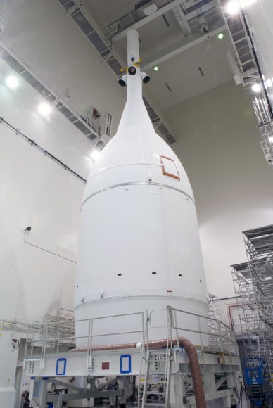 Orion Prepares to Move to Launch Pad. Credit: NASA