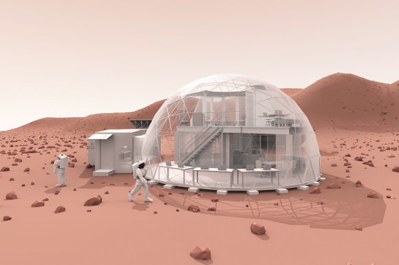 Artist conception of a Hi-SEAS habitation dome. Credit: Blue Planet Research/Bryan Christie Design