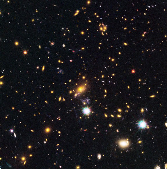 The rich galaxy cluster MACS J1149+2223 gained notoriety in 2012 when the most distant galaxy when the most distant galaxy found to date was discovered there through gravitational lensing. 