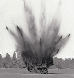 Detonation of a "lunar crater" in 1967 (USGS)