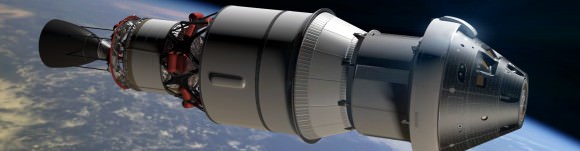 Orion in orbit in this artists concept.  Credit: NASA   