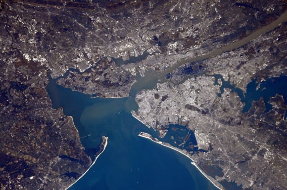 #NewYork NewYork! Can almost see the Statue of Liberty. Which is, by the way, #UNESCO#WorldHeritage! Credit: NASA/ESA/Samantha Cristoforetti 