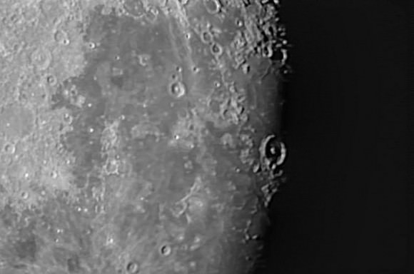 The Mare Nubium region on the Moon, imaged Dec. 2, 2014. Credit: Paul M. Hutchinson
