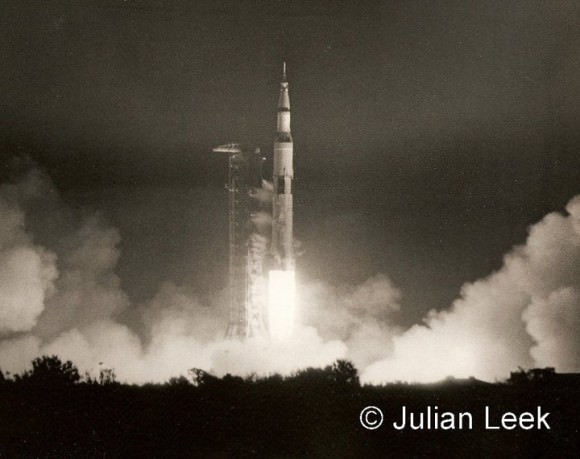 Apollo 17 launch on Dec. 7, 1972. Credit: Julian Leek