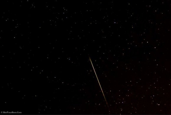 A Geminid Meteor  taken on Dec. 14, 2014 from a garden in the middle of Worthing, West Sussex England. Credit and copyright: BiteYourBum.com Photography. 