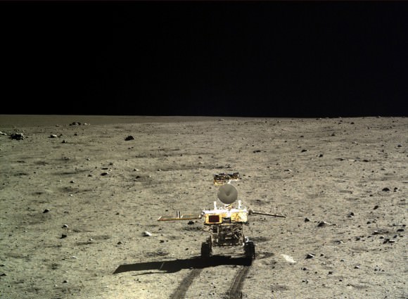 China's Yutu rover scoots around on the Moon in this undated photo. The mission began in December 2013. Credit: Chinese Academy of Sciences