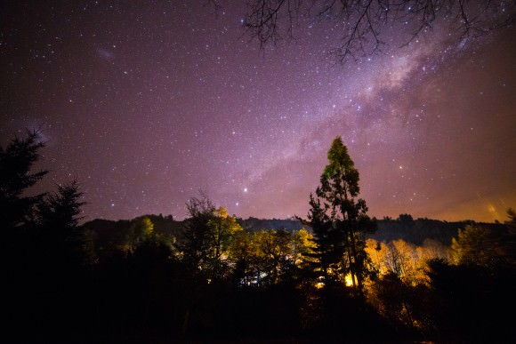 The Milky Way shines over Termas de Chillán in this photo taken by "Miss Andrea" on Flickr.