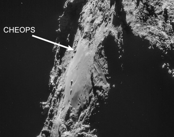Position of the Cheops boulder on 67P (ESA/Rosetta/Navcam)
