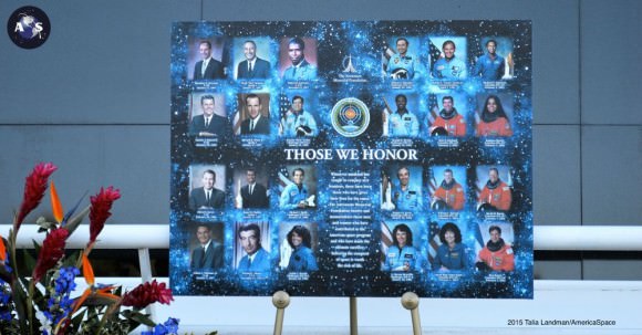 The Space Mirror Memorial at NASA’s Kennedy Space Center honors all astronauts who perished during their service to the agency. Photo Credit: Talia Landman/AmericaSpace