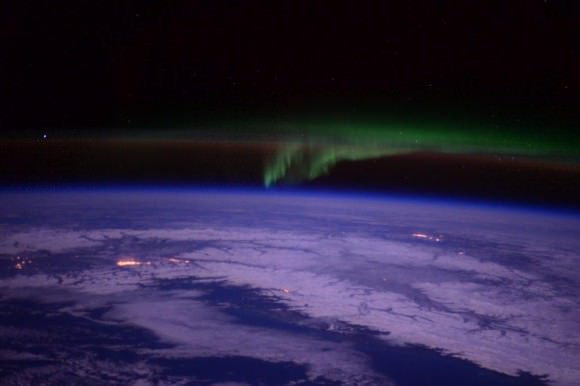 #aurora over Anchorage and Fairbanks #Alaska.   Credit: NASA/Terry Virts   