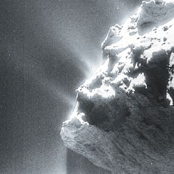 Detail of 67P from the Feb. 3 NavCam image
