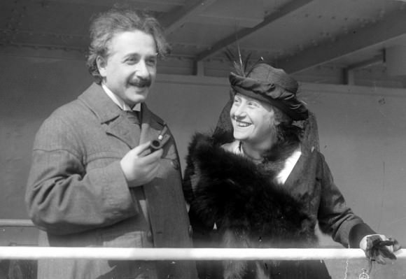 Albert Einstein with his wife Elsa in 1923. Credit: Public Domain