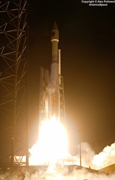 The Atlas V with MMS launches, as seen by this camera placed in the front of the launchpad. Copyright © Alex Polimeni