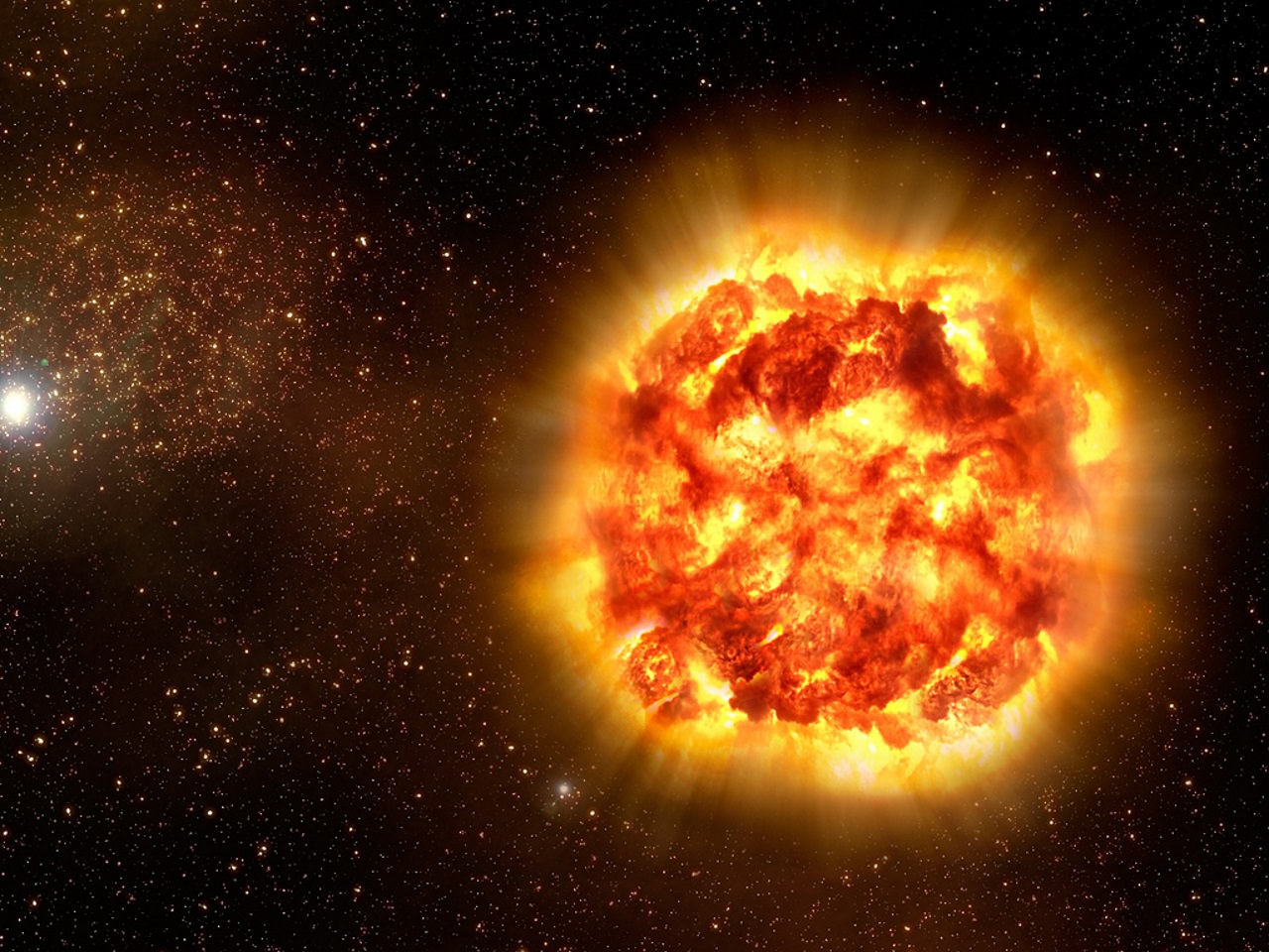 Artist's impression of a Type II supernova. Credit: ESO