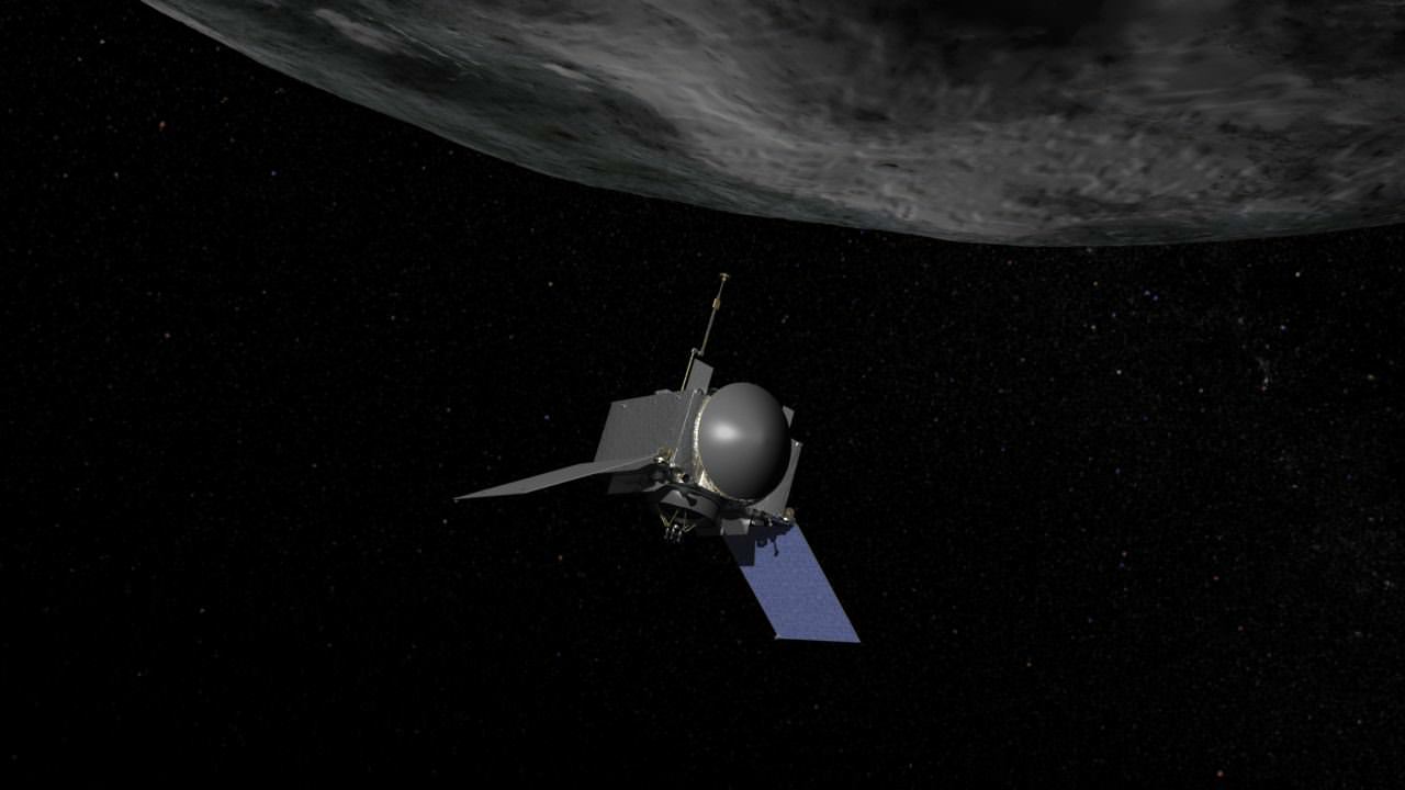 Artist concept of OSIRIS-REx, the first U.S. mission to return samples from an asteroid to Earth. Credit: NASA/Goddard 
