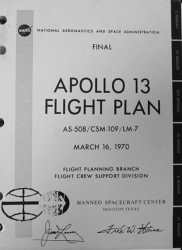Cover to the Apollo 13 flight plan. Credit: NASA. 