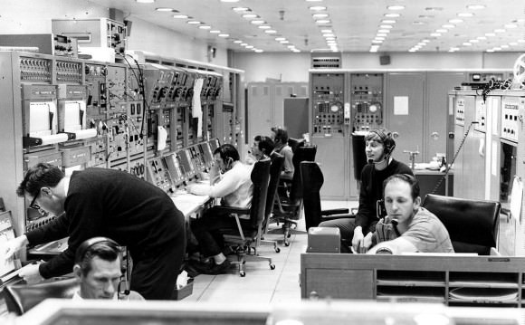 Technicians at the Honeysuckle Creek tracking station near Canberra, Australia work to maintain communications with Apollo 13. Credit: Hamish Lindsay. 
