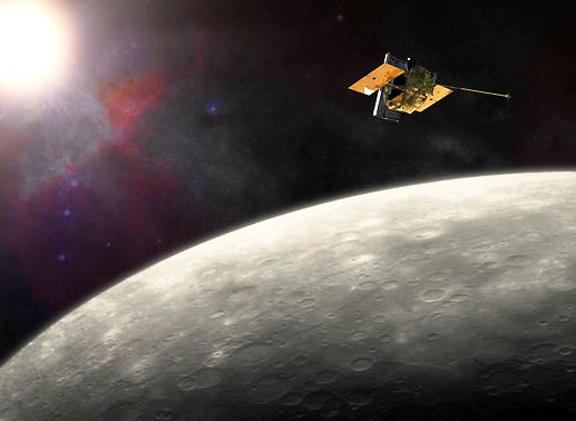 The MESSENGER spacecraft has been in orbit around Mercury since March 2011. Image Credit: NASA/JHU APL/Carnegie Institution of Washington