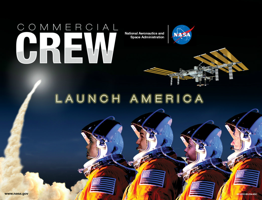 NASA’s Commercial Crew Program initiative aims to restore US access to the ISS. Credit: NASA 