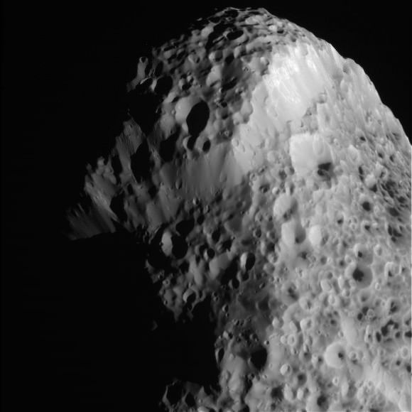 Hyperion on May 31, 2015. Credit: NASA/JPL-Caltech/SSI. 