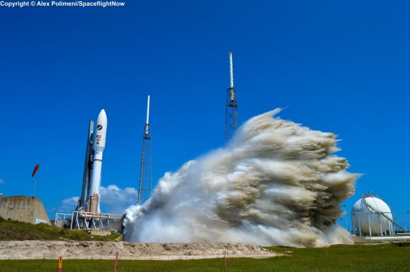 USAF X-37B orbital test vehicle launches atop  United Launch Alliance Atlas V rocket on May 20, 2015 on OTV-4 mission. Credit: Alex Polimeni